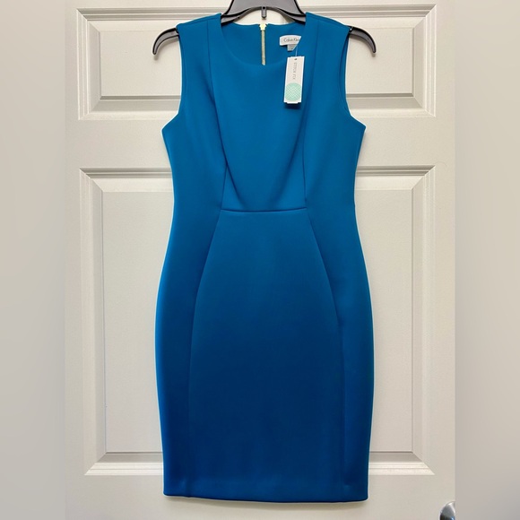 Calvin Klein Fiona Knit Dress Sleeveless 8P - Picture 2 of 6